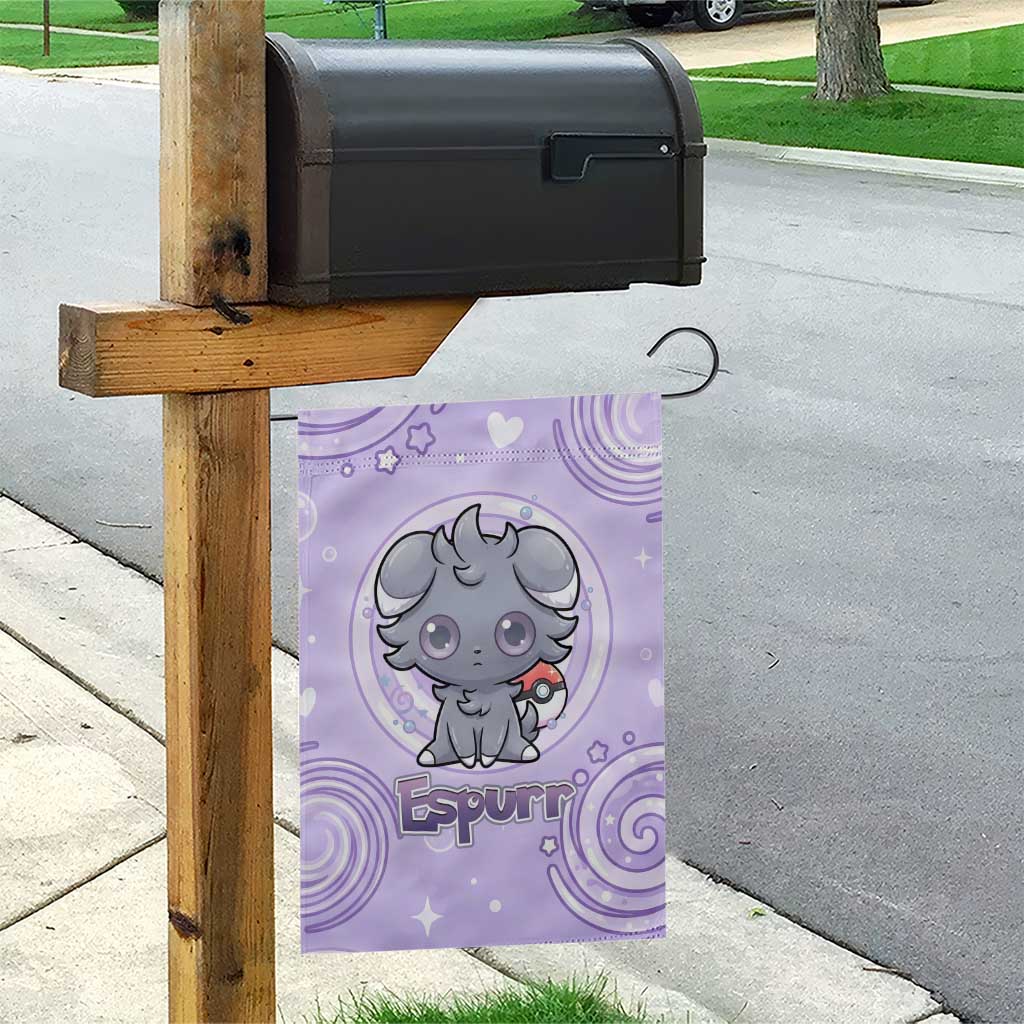 Espurr Garden Flag Hypnotic Pastel Psychic Swirl Art