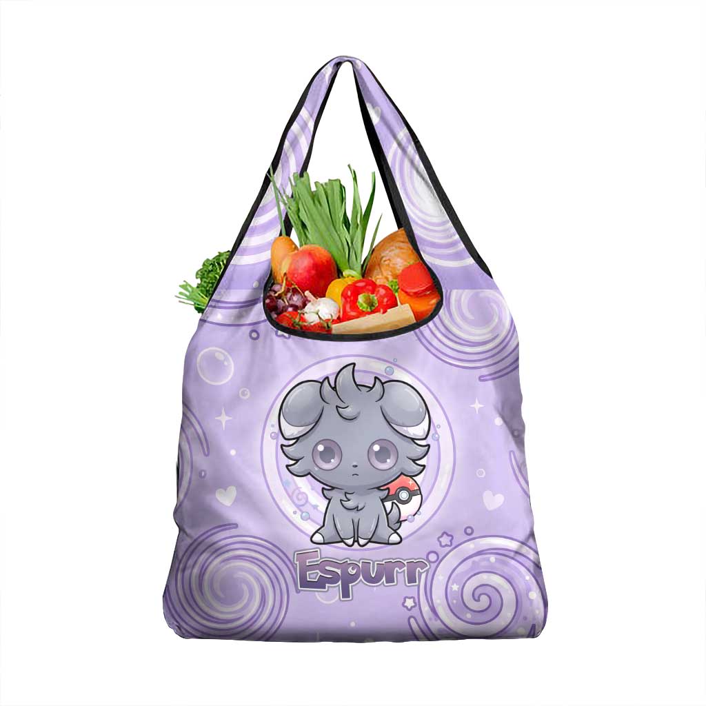 Espurr Grocery Bag Hypnotic Pastel Psychic Swirl Art