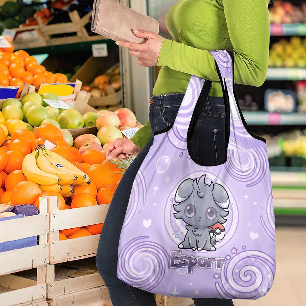 Espurr Grocery Bag Hypnotic Pastel Psychic Swirl Art