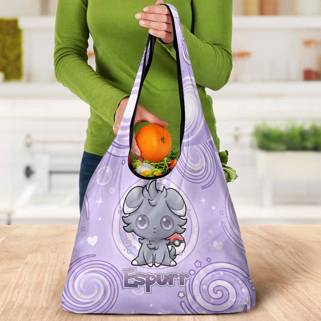 Espurr Grocery Bag Hypnotic Pastel Psychic Swirl Art