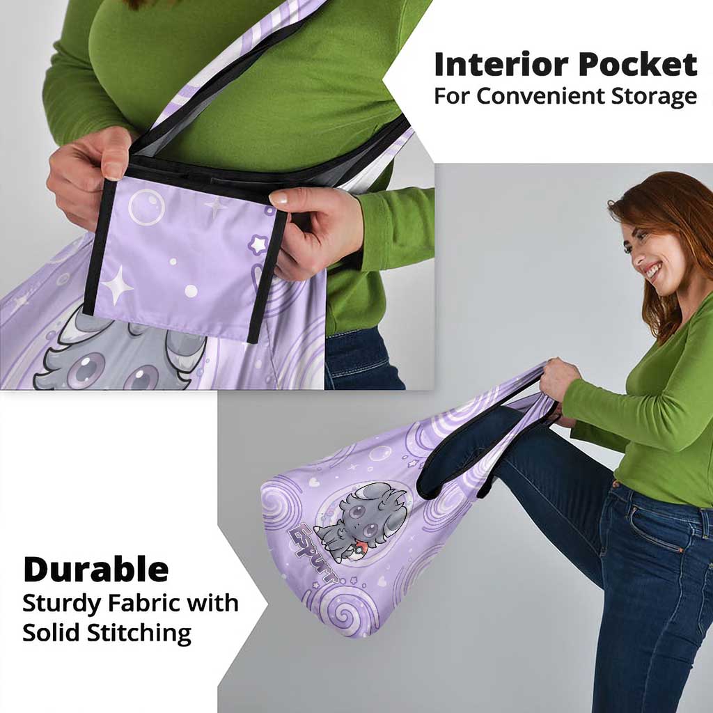 Espurr Grocery Bag Hypnotic Pastel Psychic Swirl Art