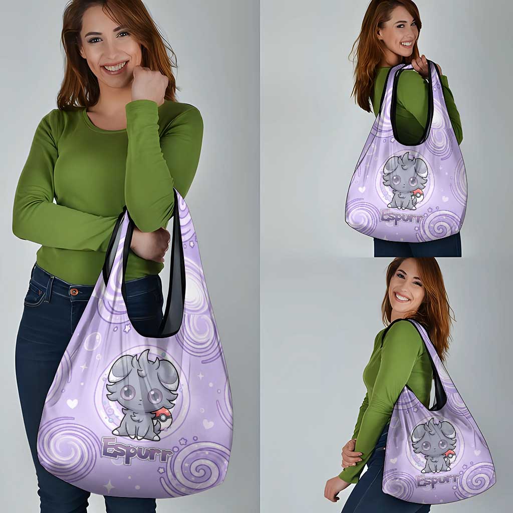 Espurr Grocery Bag Hypnotic Pastel Psychic Swirl Art
