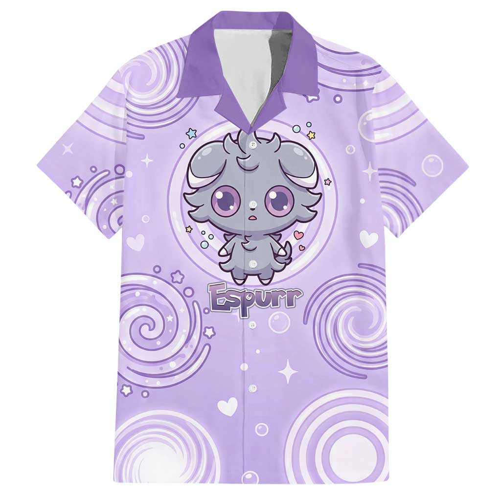 Espurr Hawaiian Shirt Hypnotic Pastel Psychic Swirl Art