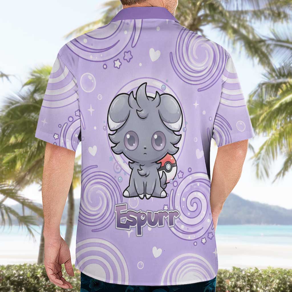 Espurr Hawaiian Shirt Hypnotic Pastel Psychic Swirl Art