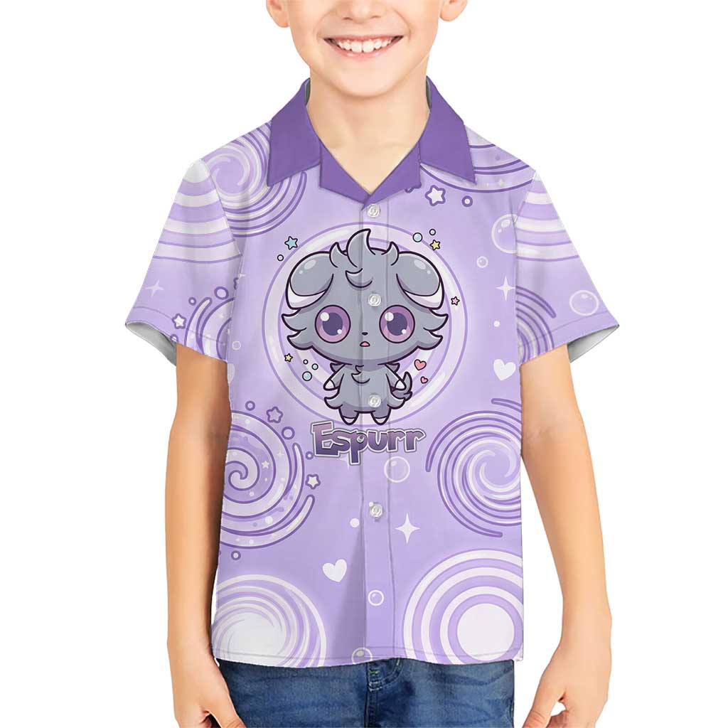 Espurr Hawaiian Shirt Hypnotic Pastel Psychic Swirl Art