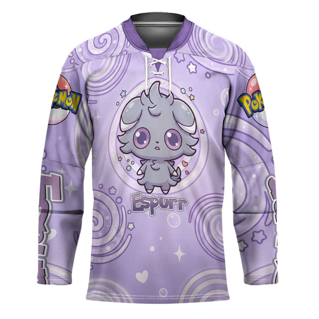 Espurr Hockey Jersey Hypnotic Pastel Psychic Swirl Art
