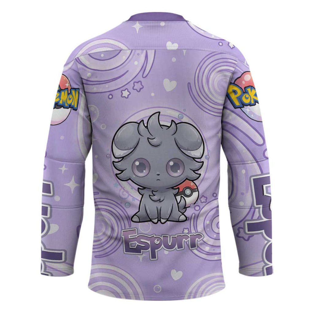 Espurr Hockey Jersey Hypnotic Pastel Psychic Swirl Art