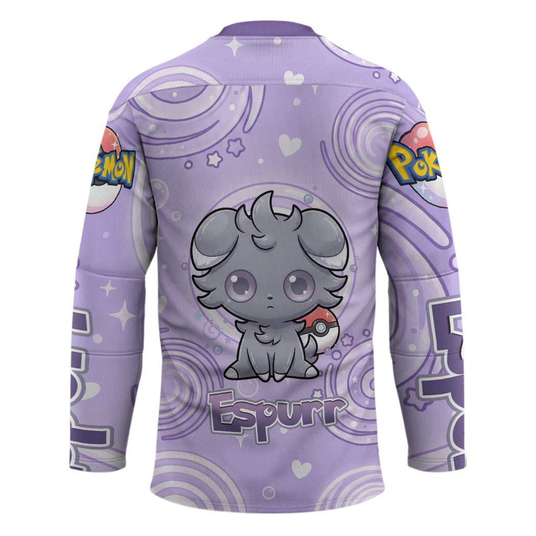 Espurr Hockey Jersey Hypnotic Pastel Psychic Swirl Art