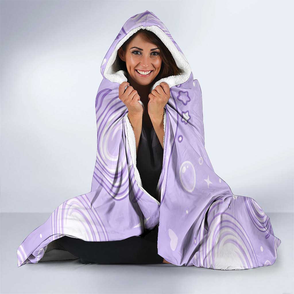 Espurr Hooded Blanket Hypnotic Pastel Psychic Swirl Art