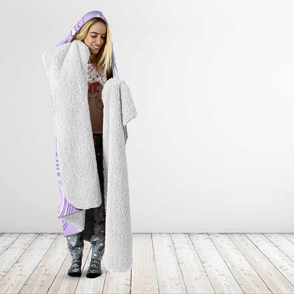 Espurr Hooded Blanket Hypnotic Pastel Psychic Swirl Art