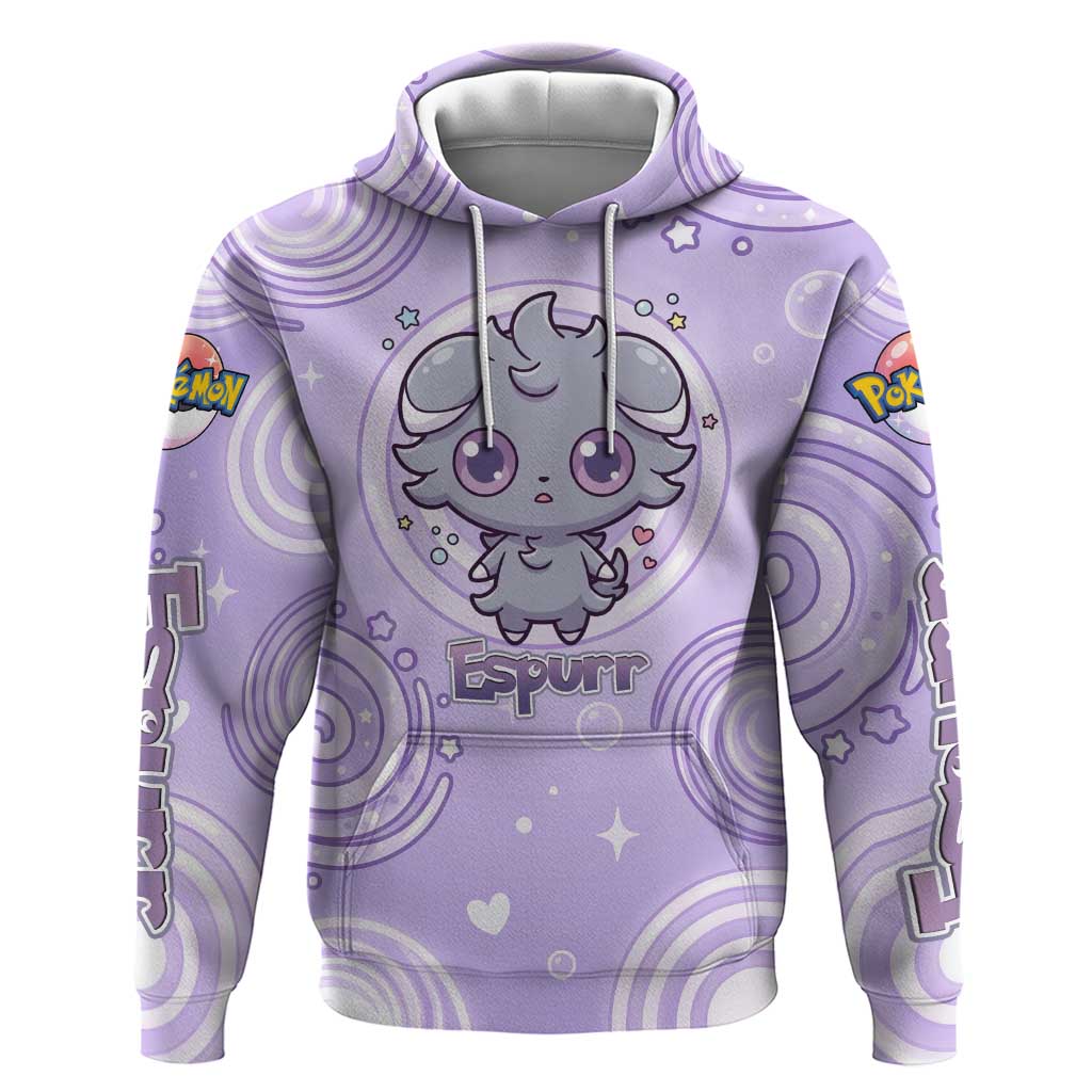 Espurr Hoodie Hypnotic Pastel Psychic Swirl Art