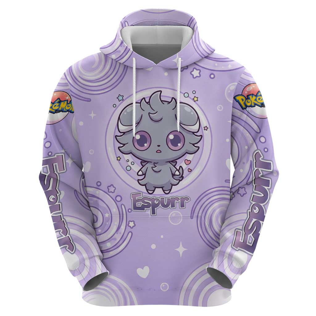 Espurr Hoodie Hypnotic Pastel Psychic Swirl Art