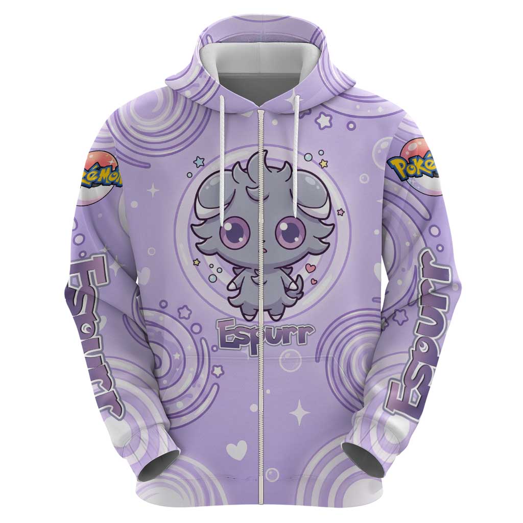 Espurr Hoodie Hypnotic Pastel Psychic Swirl Art