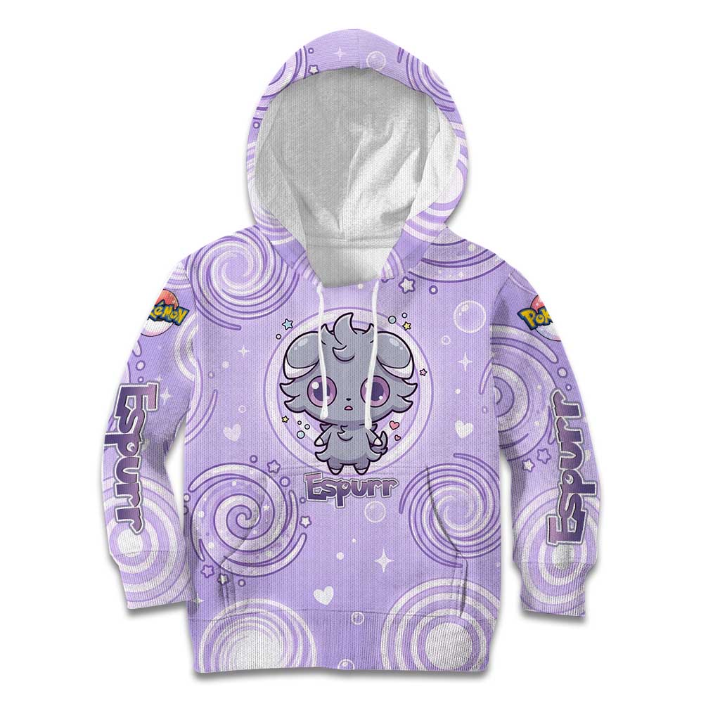 Espurr Kid Hoodie Hypnotic Pastel Psychic Swirl Art