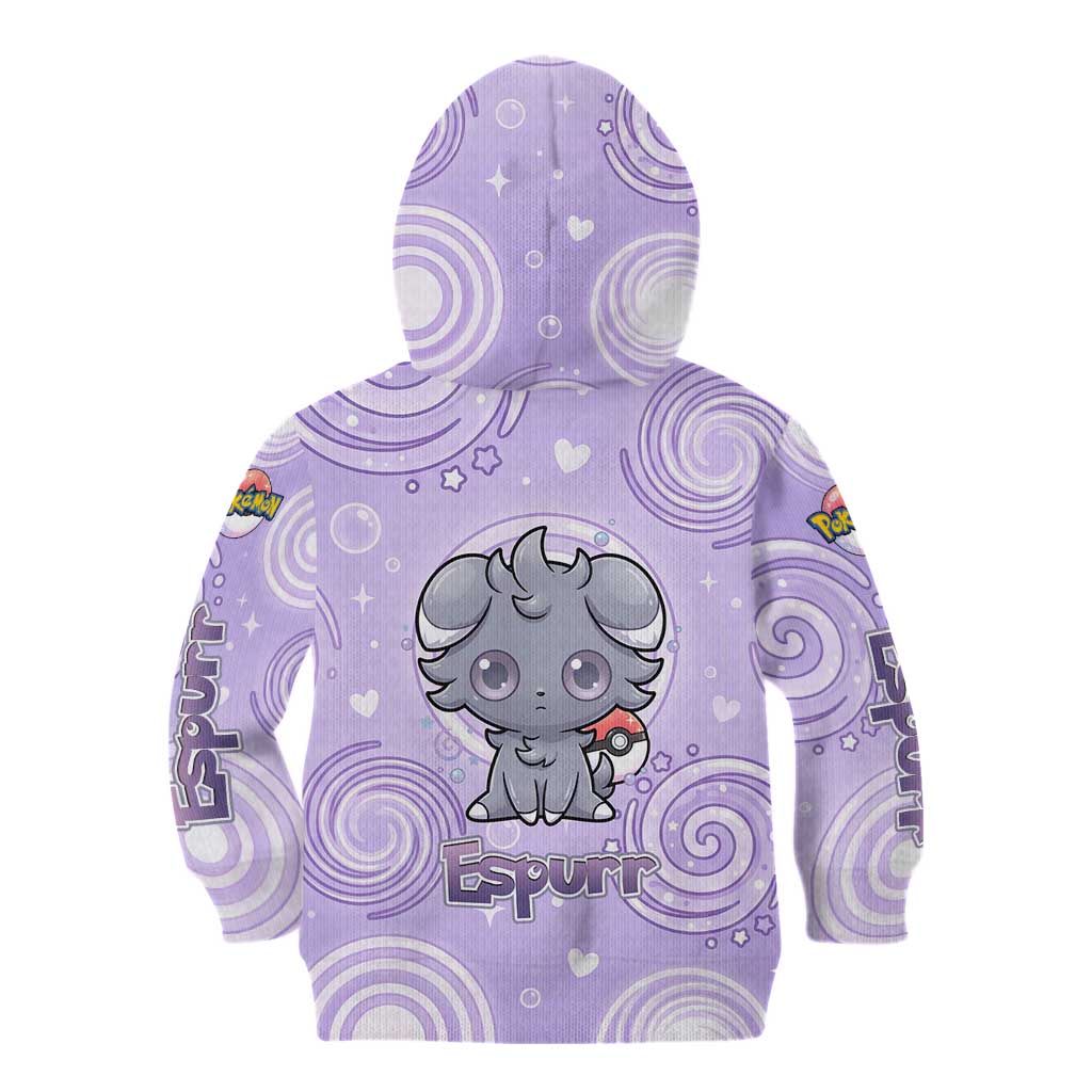 Espurr Kid Hoodie Hypnotic Pastel Psychic Swirl Art
