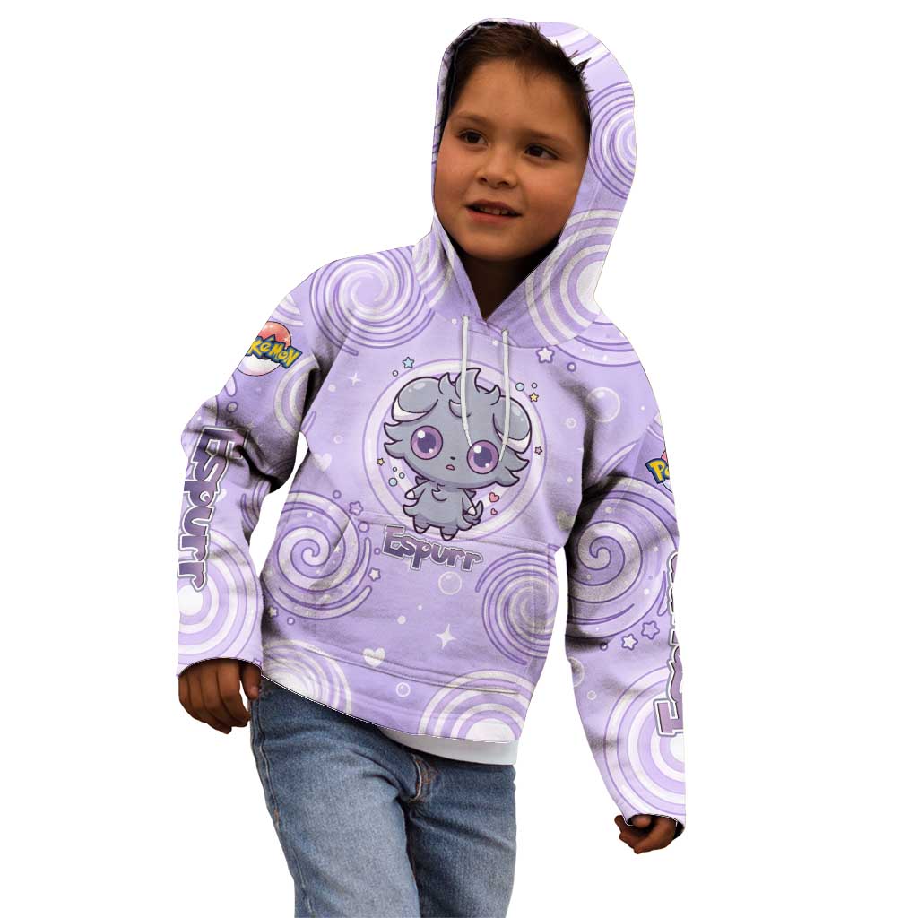 Espurr Kid Hoodie Hypnotic Pastel Psychic Swirl Art