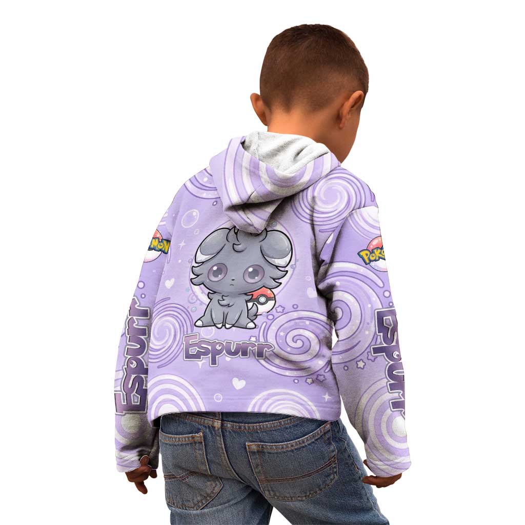 Espurr Kid Hoodie Hypnotic Pastel Psychic Swirl Art