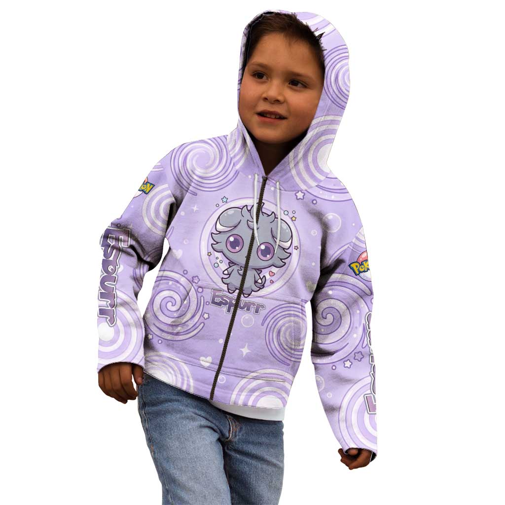 Espurr Kid Hoodie Hypnotic Pastel Psychic Swirl Art