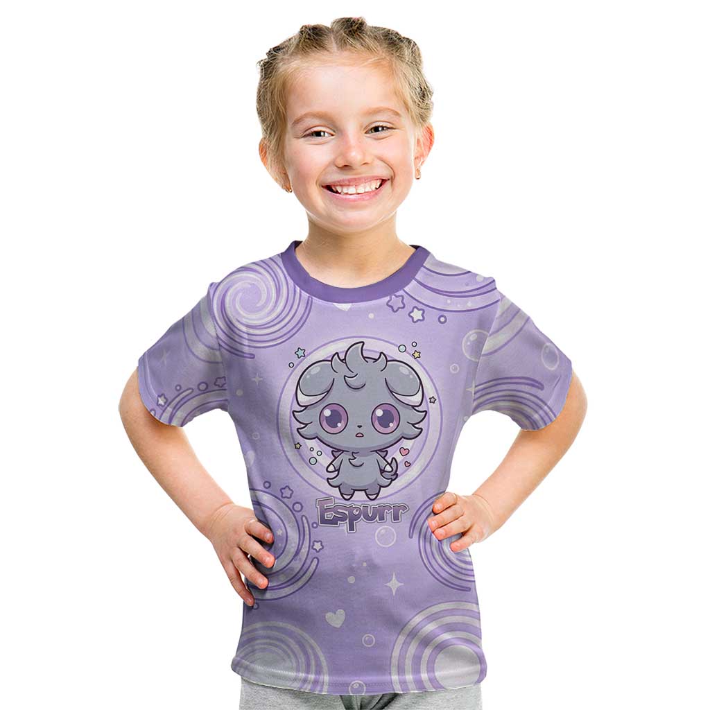Espurr Kid T Shirt Hypnotic Pastel Psychic Swirl Art