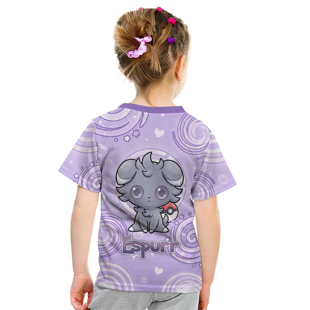 Espurr Kid T Shirt Hypnotic Pastel Psychic Swirl Art