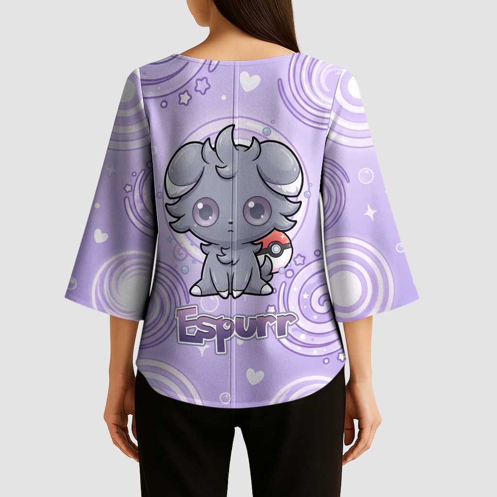 Espurr Kimono Sleeve Blouse Hypnotic Pastel Psychic Swirl Art