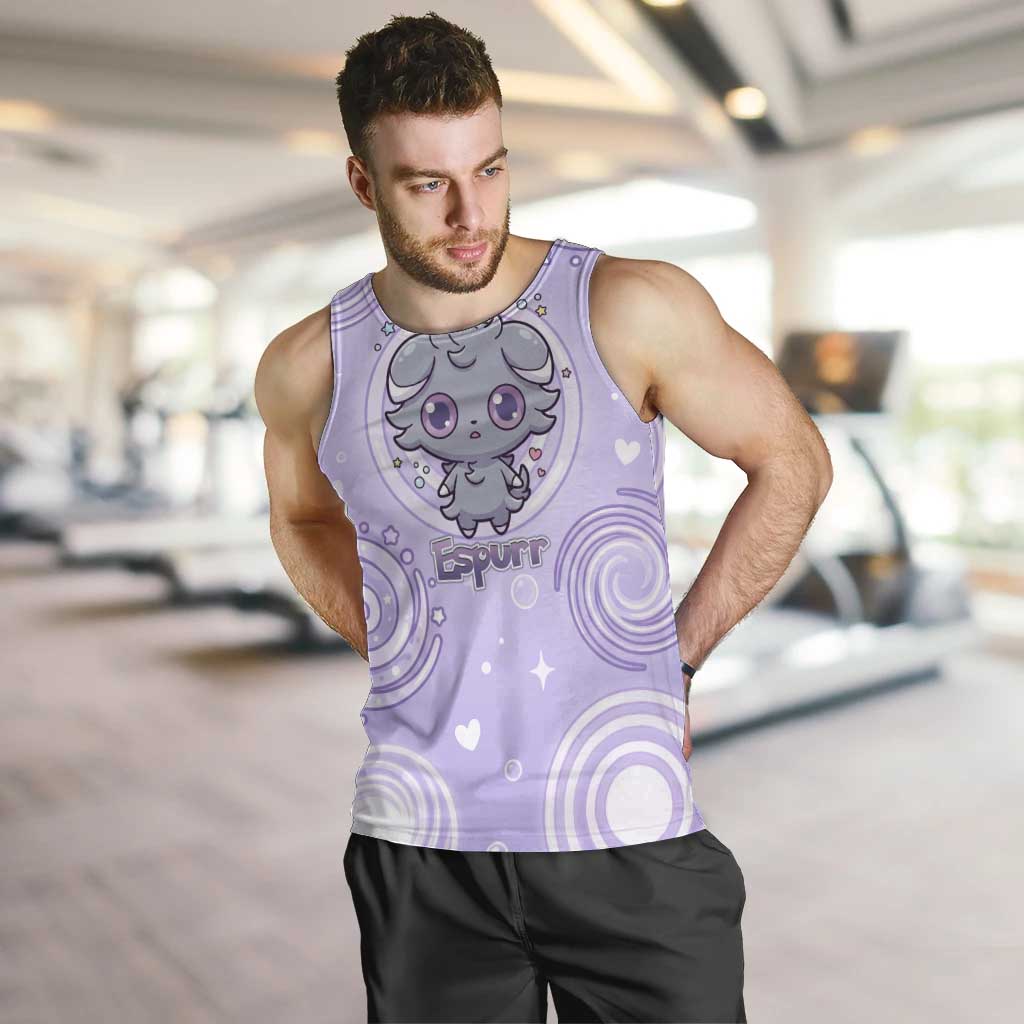 Espurr Men Tank Top Hypnotic Pastel Psychic Swirl Art