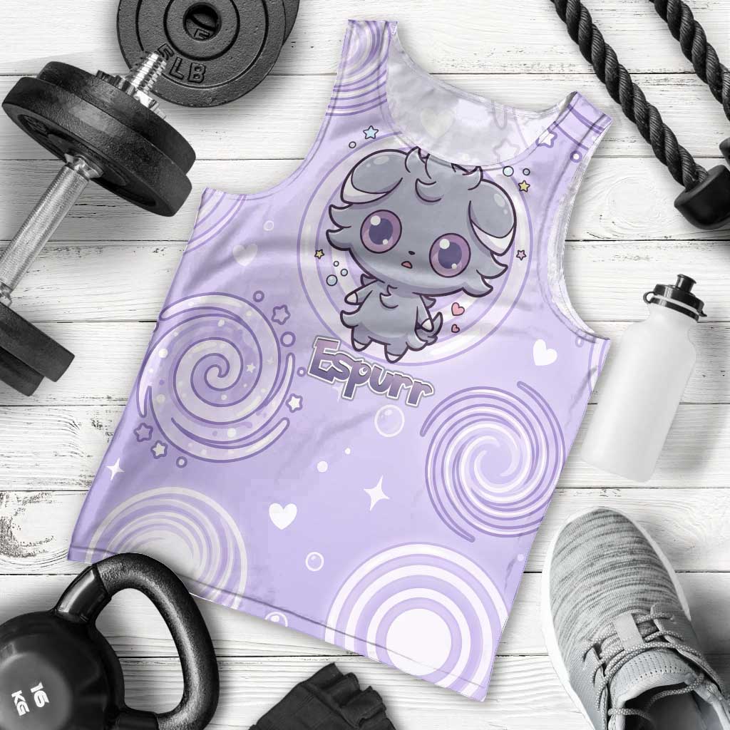 Espurr Men Tank Top Hypnotic Pastel Psychic Swirl Art