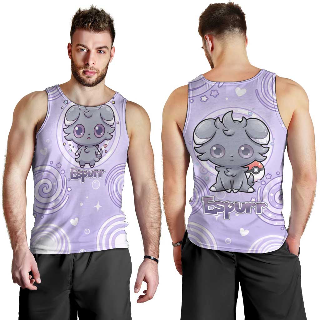 Espurr Men Tank Top Hypnotic Pastel Psychic Swirl Art
