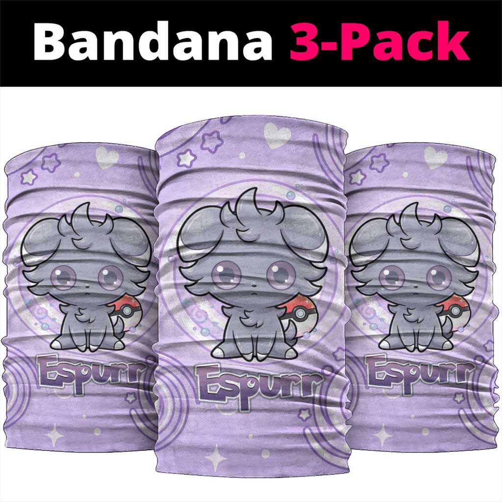 Espurr Neck Gaiter Hypnotic Pastel Psychic Swirl Art