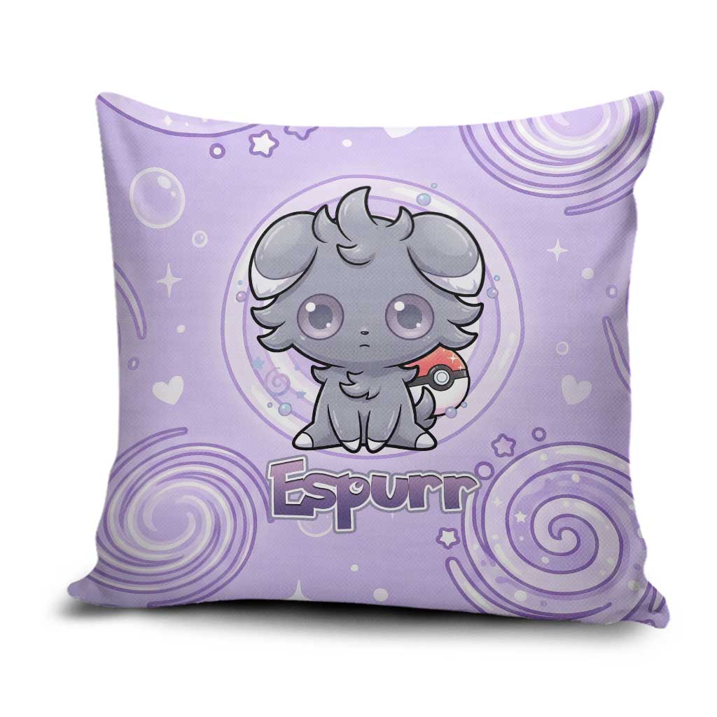 Espurr Pillow Cover Hypnotic Pastel Psychic Swirl Art