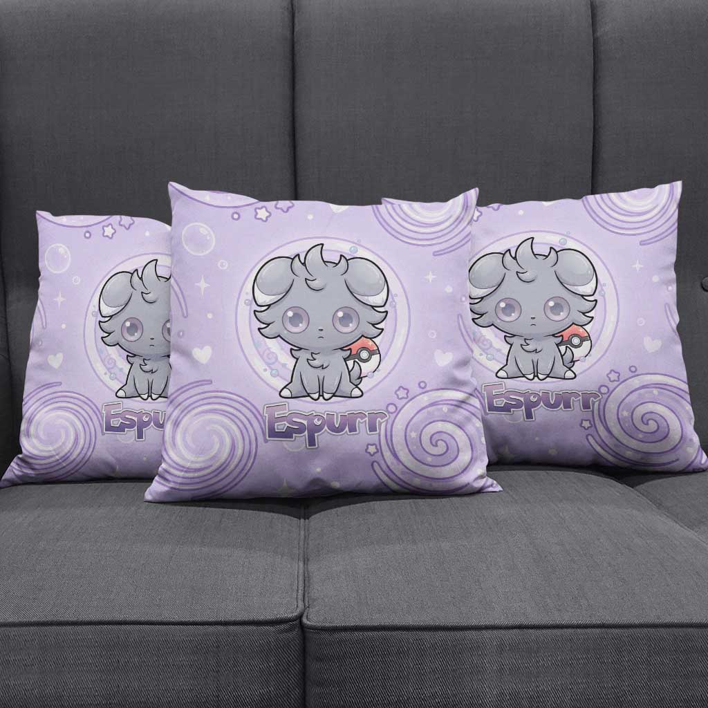 Espurr Pillow Cover Hypnotic Pastel Psychic Swirl Art