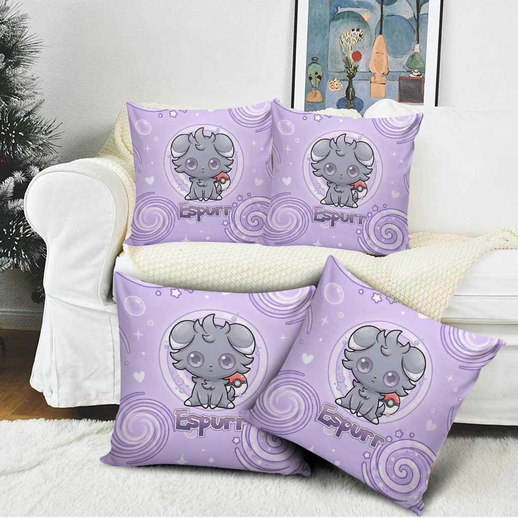 Espurr Pillow Cover Hypnotic Pastel Psychic Swirl Art