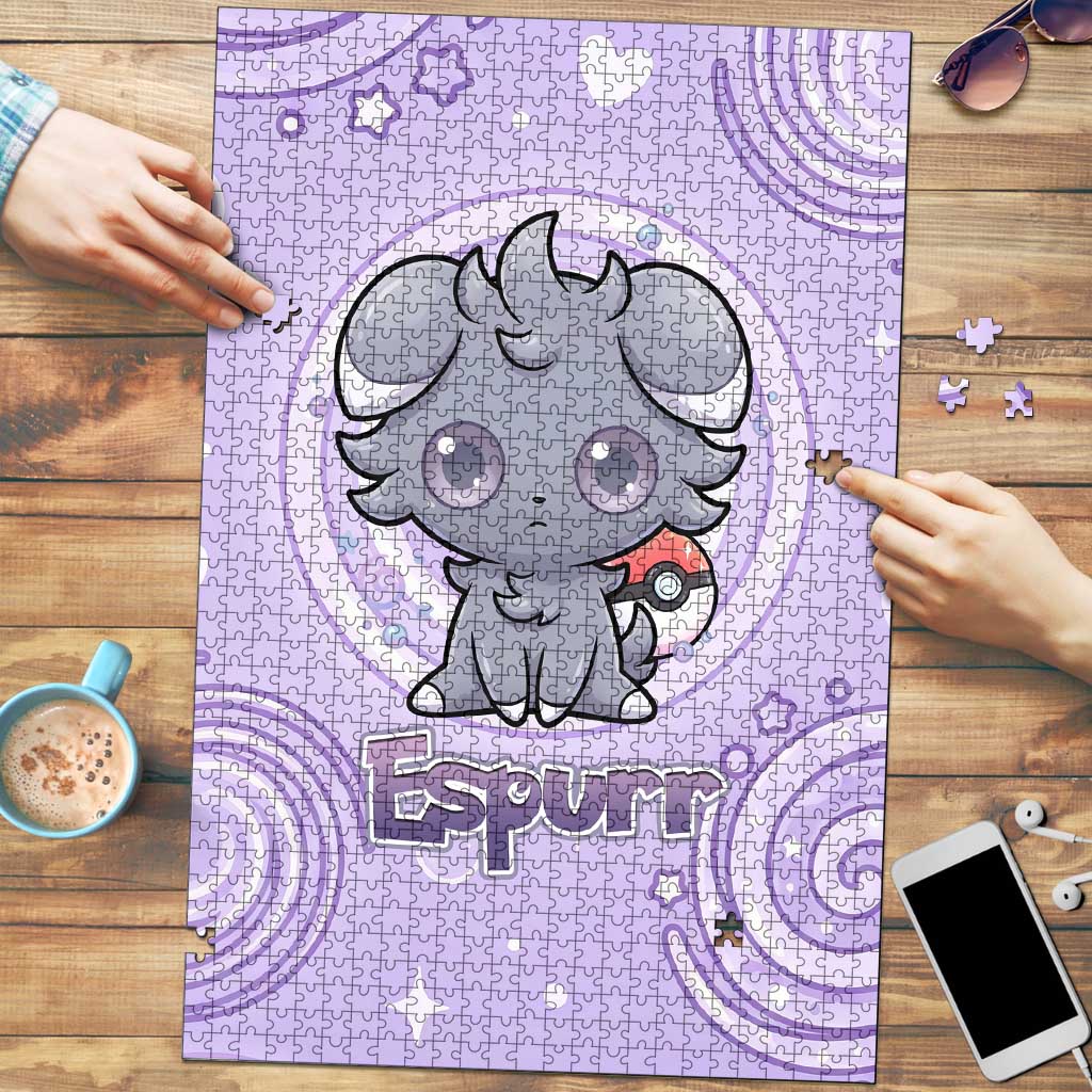 Espurr Puzzle Hypnotic Pastel Psychic Swirl Art