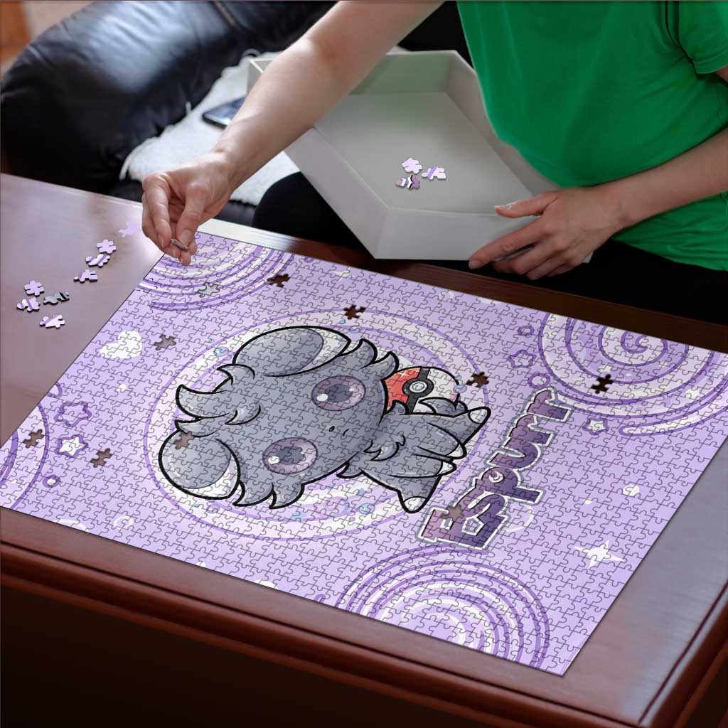 Espurr Puzzle Hypnotic Pastel Psychic Swirl Art