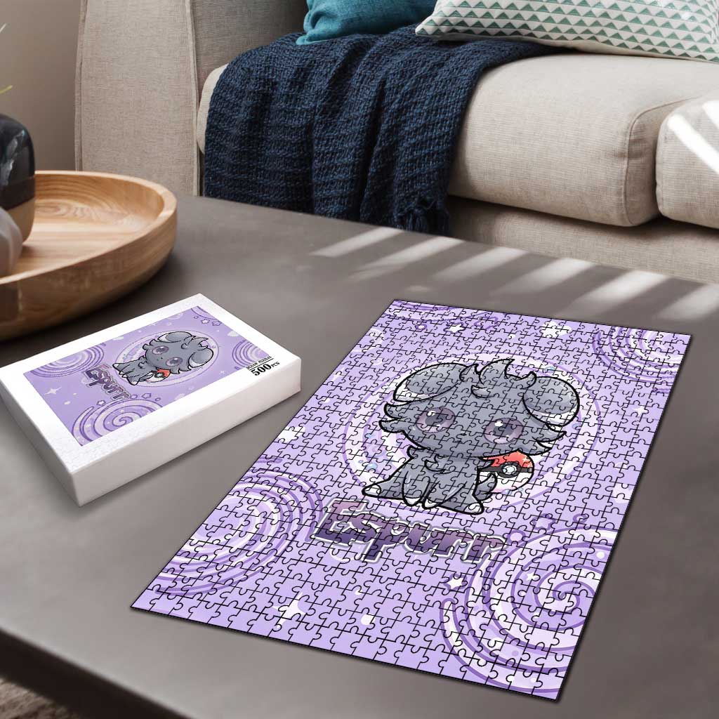 Espurr Puzzle Hypnotic Pastel Psychic Swirl Art