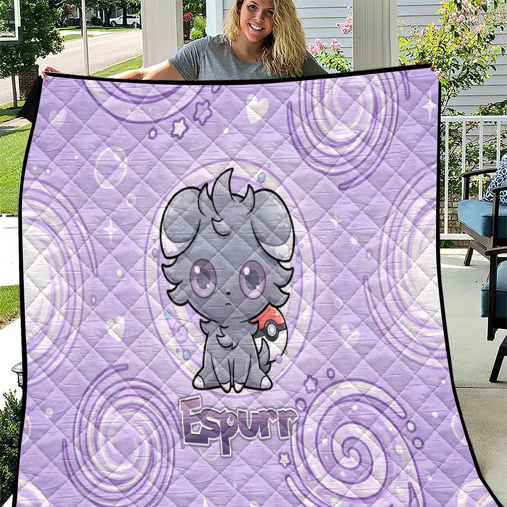 Espurr Quilt Hypnotic Pastel Psychic Swirl Art