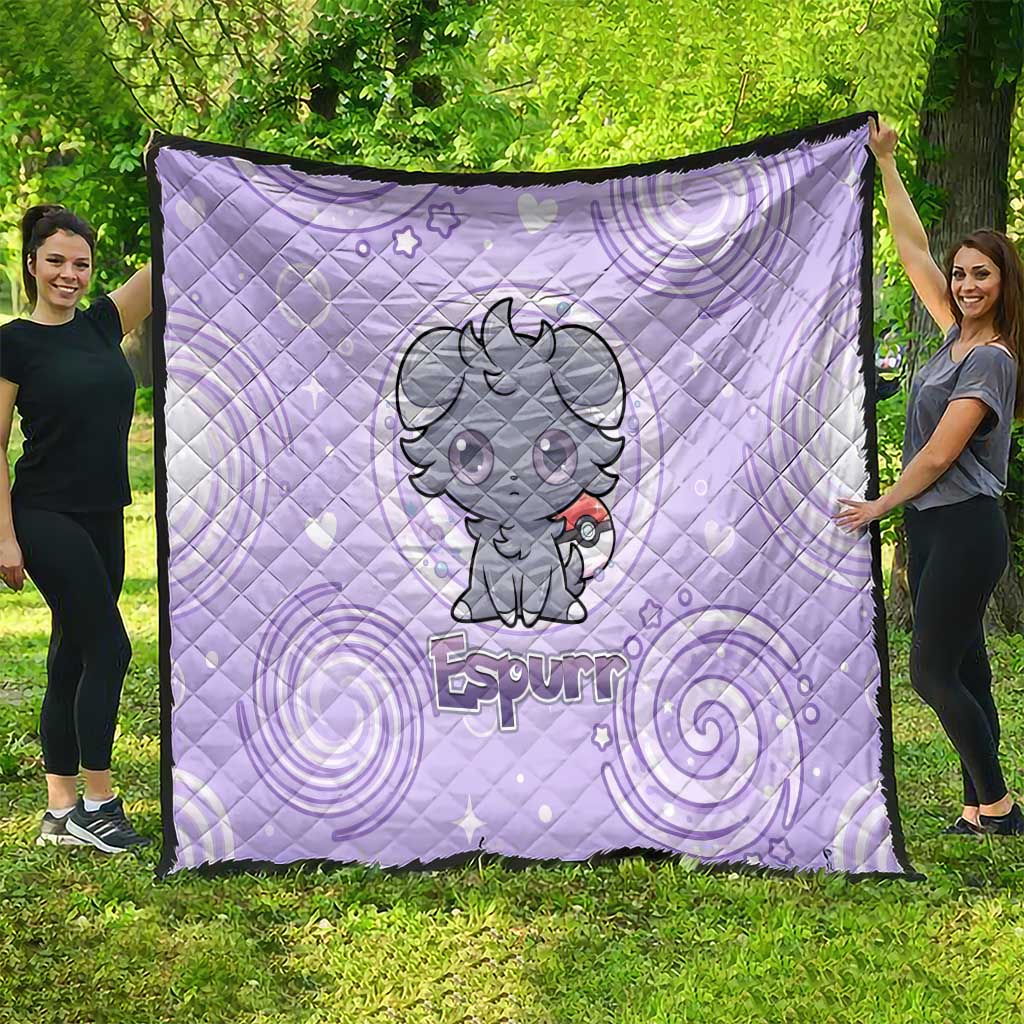 Espurr Quilt Hypnotic Pastel Psychic Swirl Art