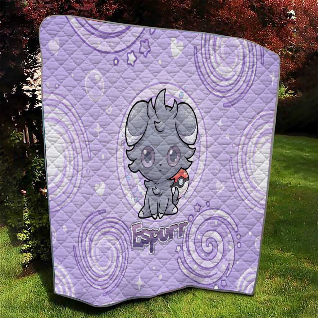 Espurr Quilt Hypnotic Pastel Psychic Swirl Art