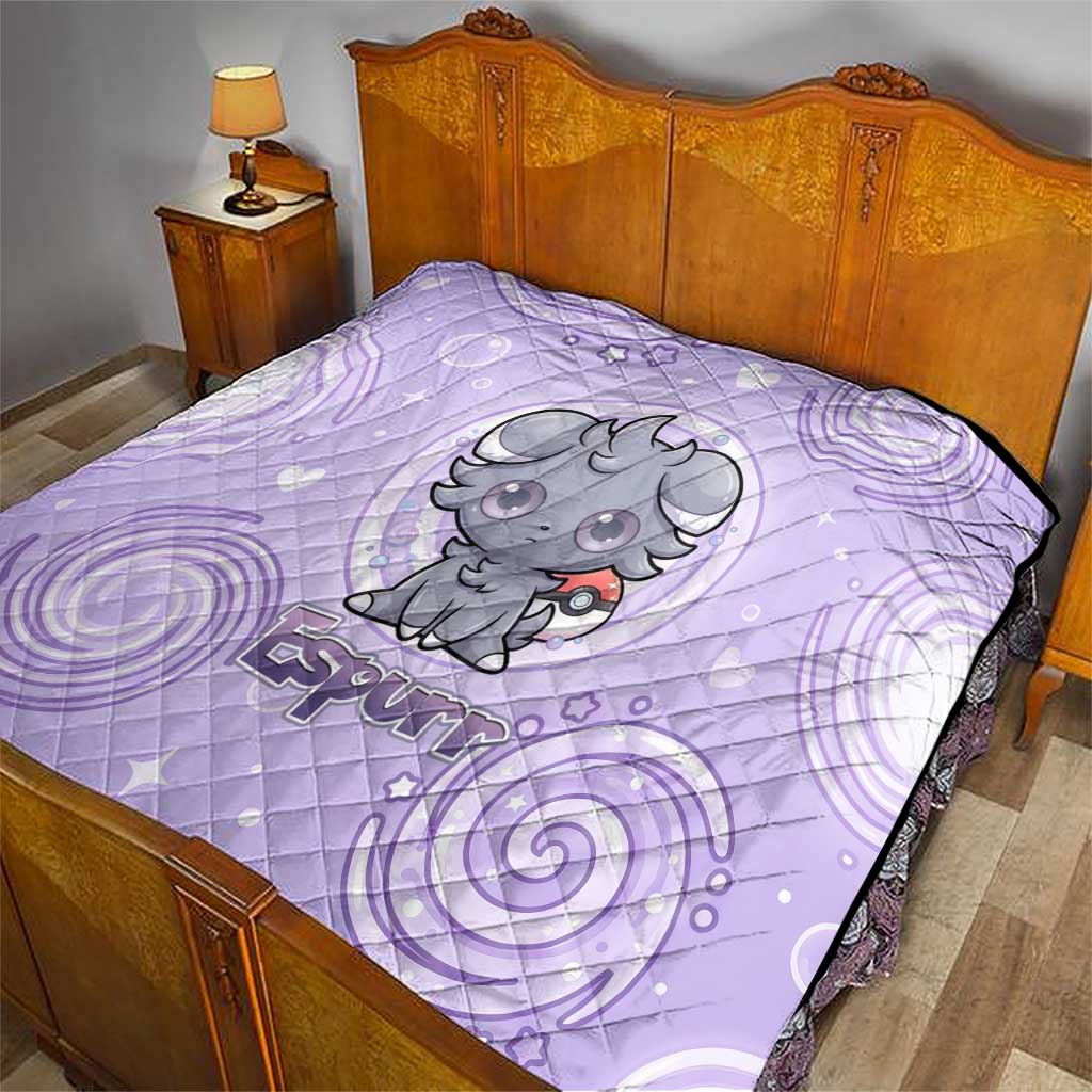 Espurr Quilt Hypnotic Pastel Psychic Swirl Art