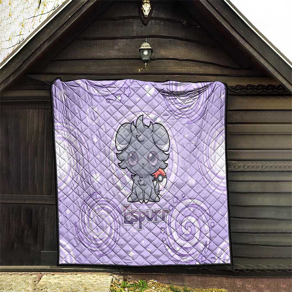 Espurr Quilt Hypnotic Pastel Psychic Swirl Art