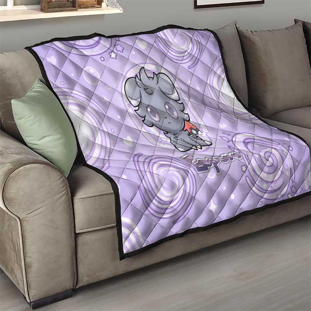 Espurr Quilt Hypnotic Pastel Psychic Swirl Art
