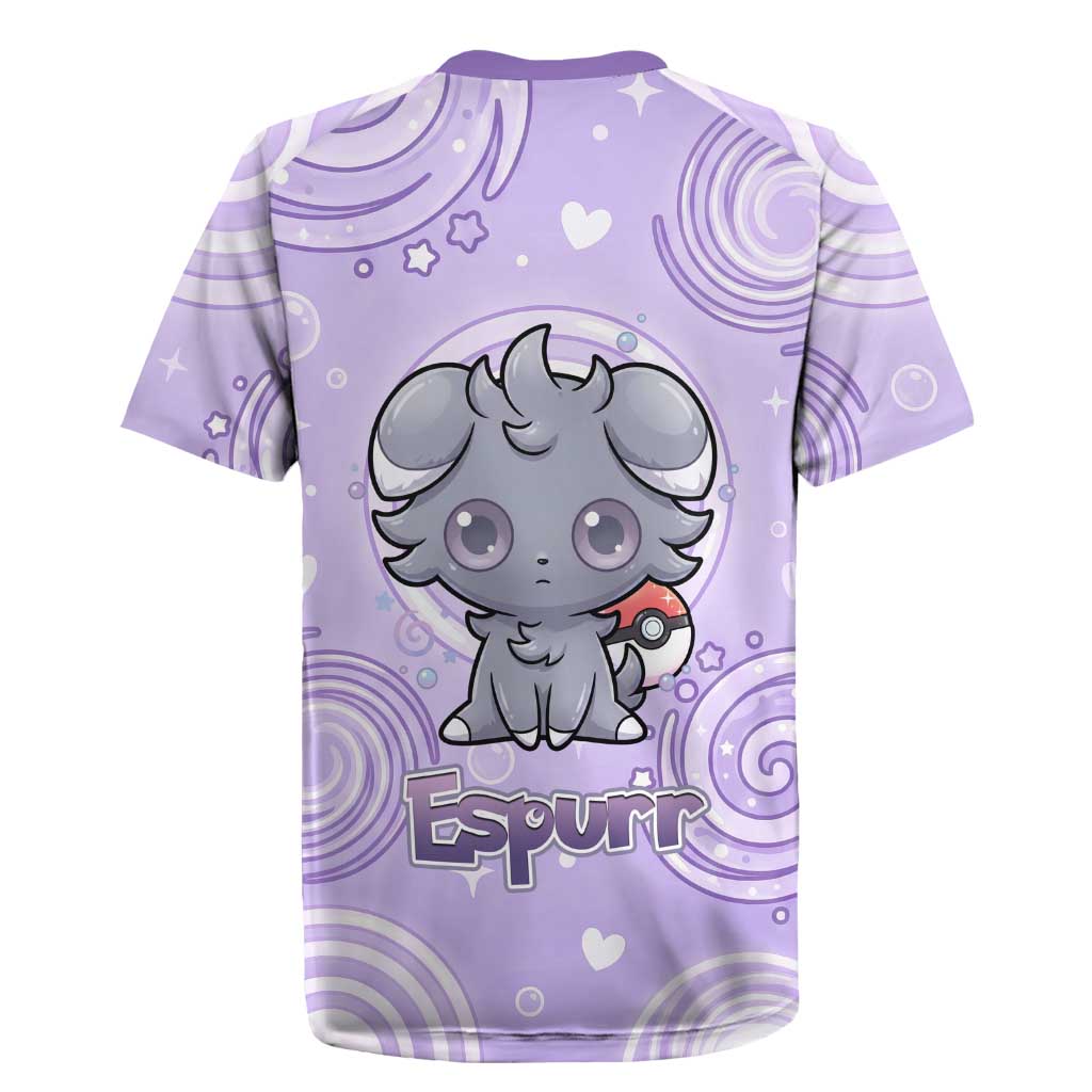 Espurr Rugby Jersey Hypnotic Pastel Psychic Swirl Art