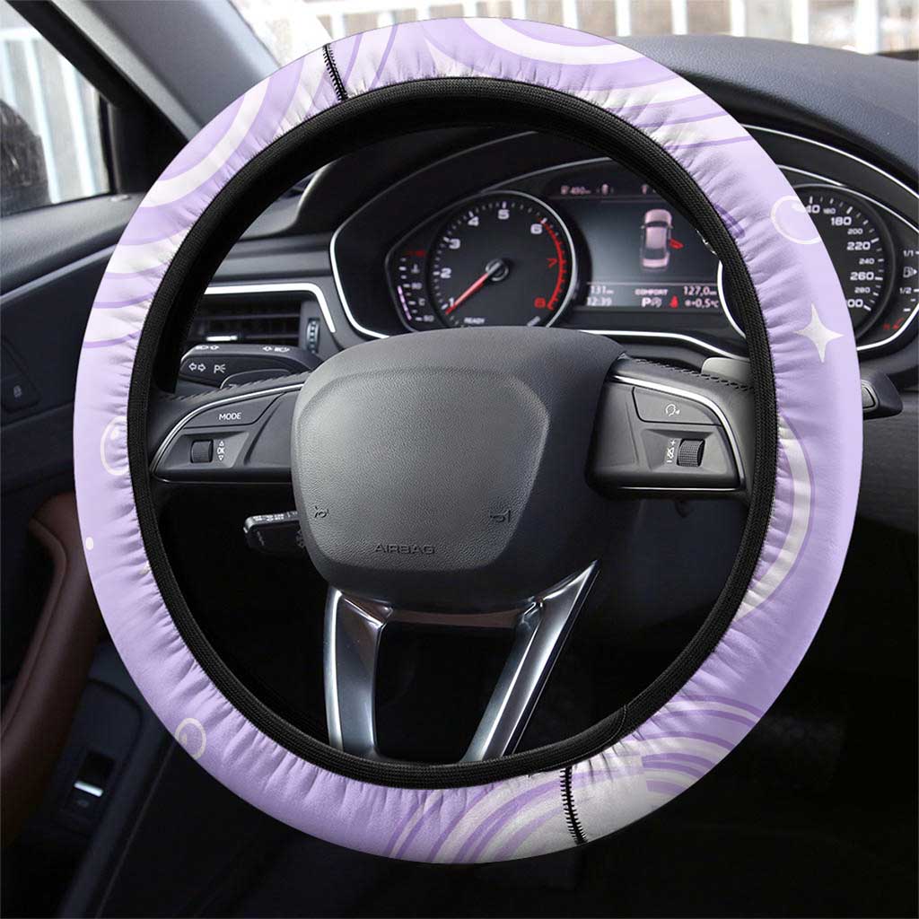Espurr Steering Wheel Cover Hypnotic Pastel Psychic Swirl Art
