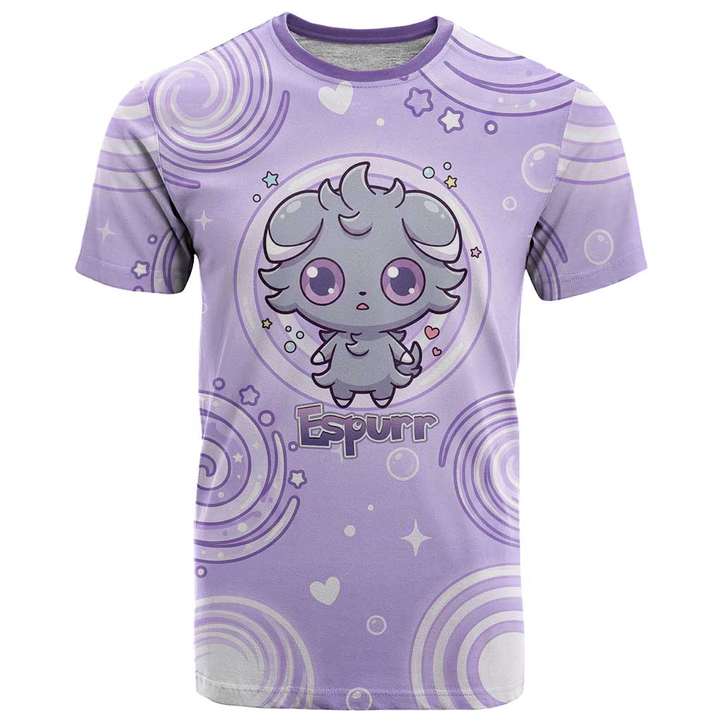 Espurr T Shirt Hypnotic Pastel Psychic Swirl Art