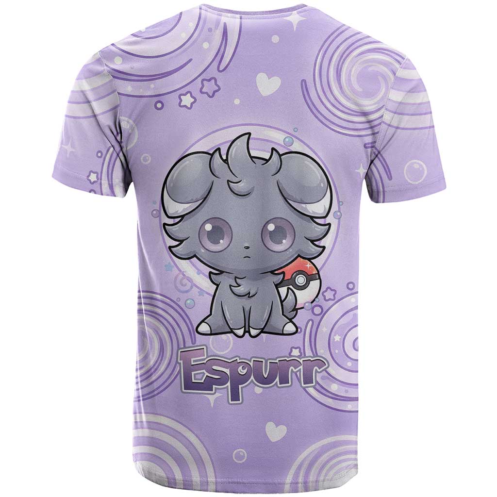 Espurr T Shirt Hypnotic Pastel Psychic Swirl Art