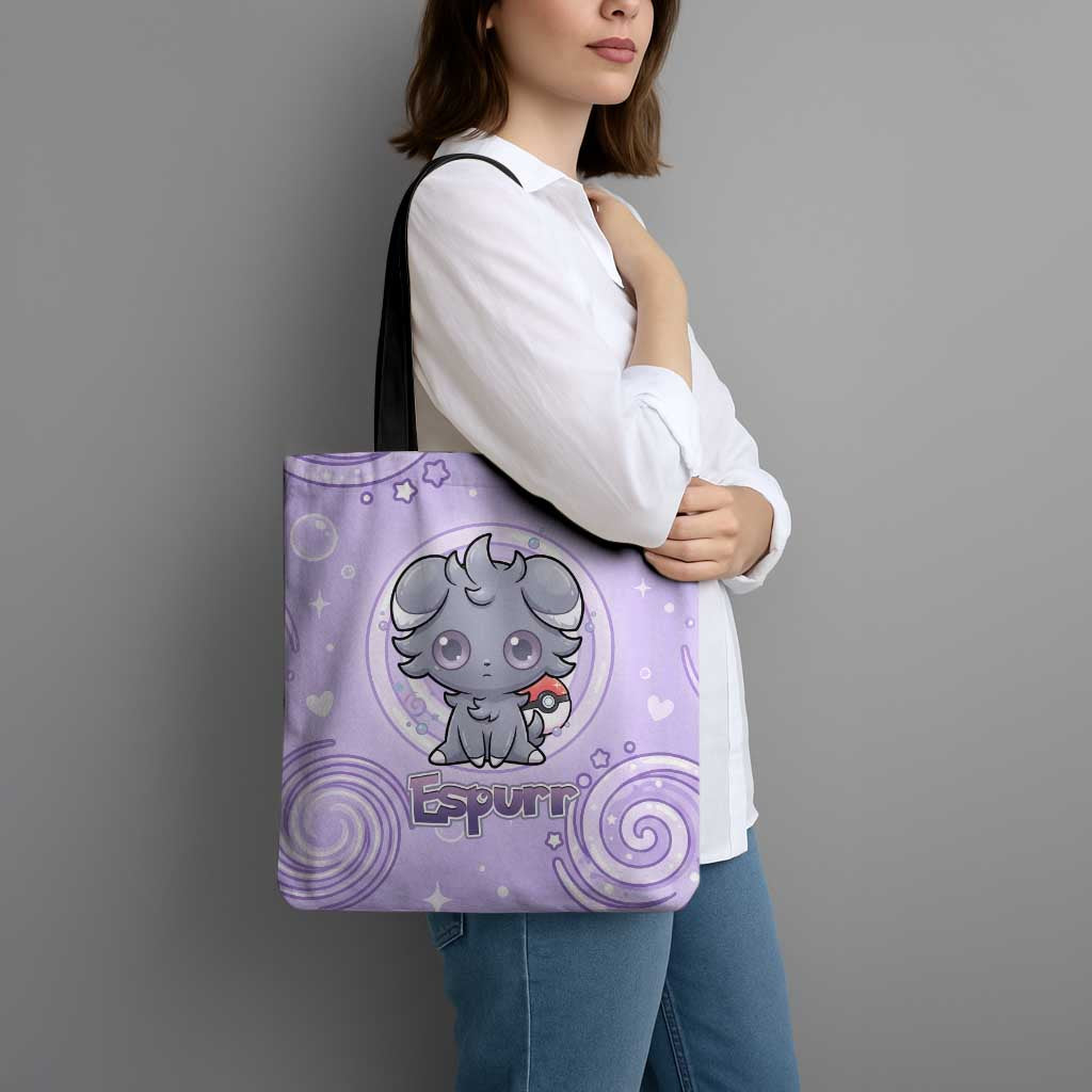 Espurr Tote Bag Hypnotic Pastel Psychic Swirl Art