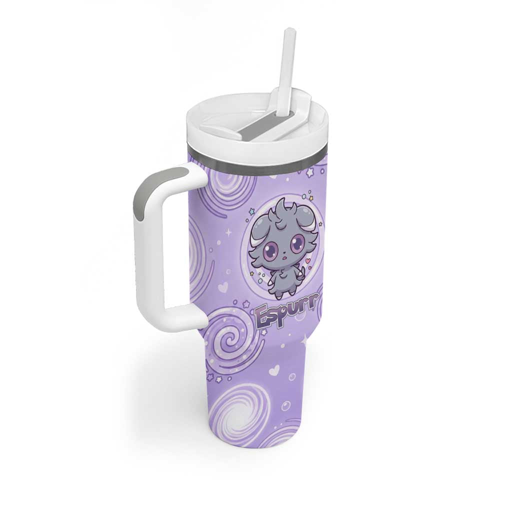Espurr Tumbler With Handle Hypnotic Pastel Psychic Swirl Art