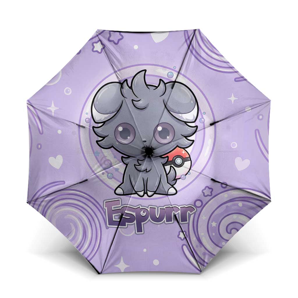 Espurr Umbrella Hypnotic Pastel Psychic Swirl Art