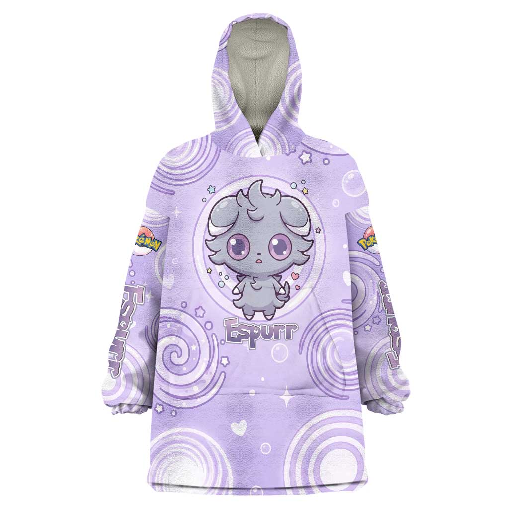 Espurr Wearable Blanket Hoodie Hypnotic Pastel Psychic Swirl Art