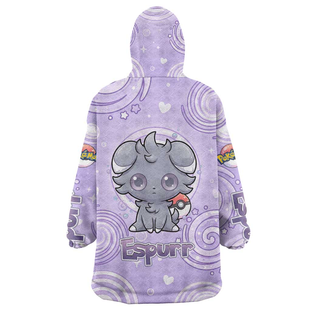 Espurr Wearable Blanket Hoodie Hypnotic Pastel Psychic Swirl Art
